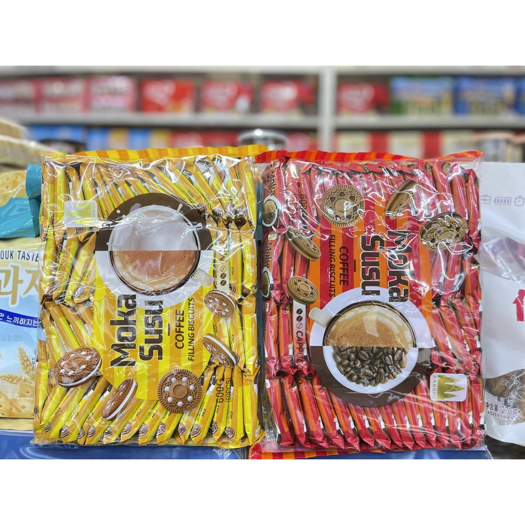 Bánh Quy Kẹp Kem Moka Susu Coffee 600g Nhập Khẩu