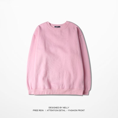 Áo sweater Nelly nỉ lót lông trơn basic thu đông áo nỉ