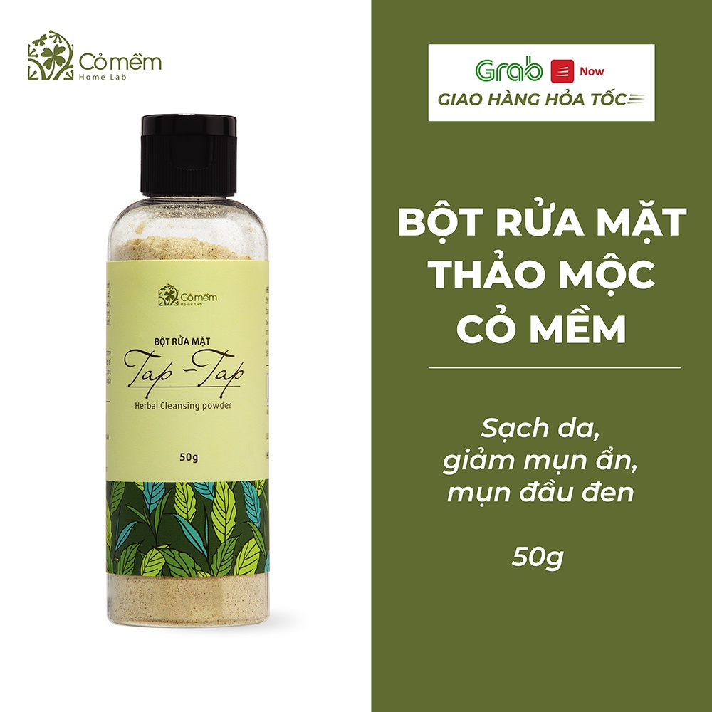 Bột Rửa Mặt Taptap Giảm Mụn Ẩn Mụn Đầu Đen Cỏ Mềm 50g