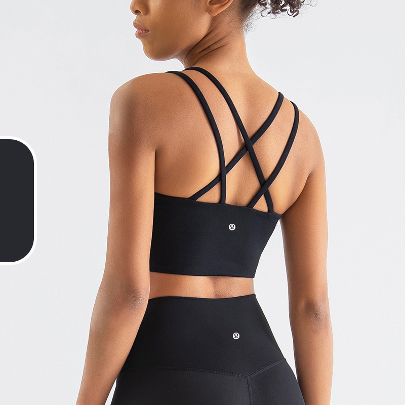 Lululemon Áo Ngực Thể Thao Chống Sốc Đan Dây Chéo Gợi Cảm Cho Nữ wx36