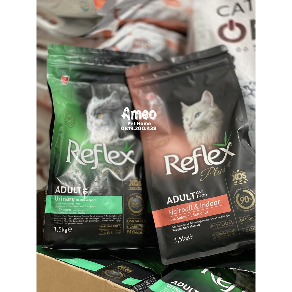 Hạt Cho Mèo Bị Sỏi Thận Reflex Plus Gói 1.5kg Vị Gà - Thức Ăn Mèo Reflex Plus Adult Cat Food Urinary Chicken