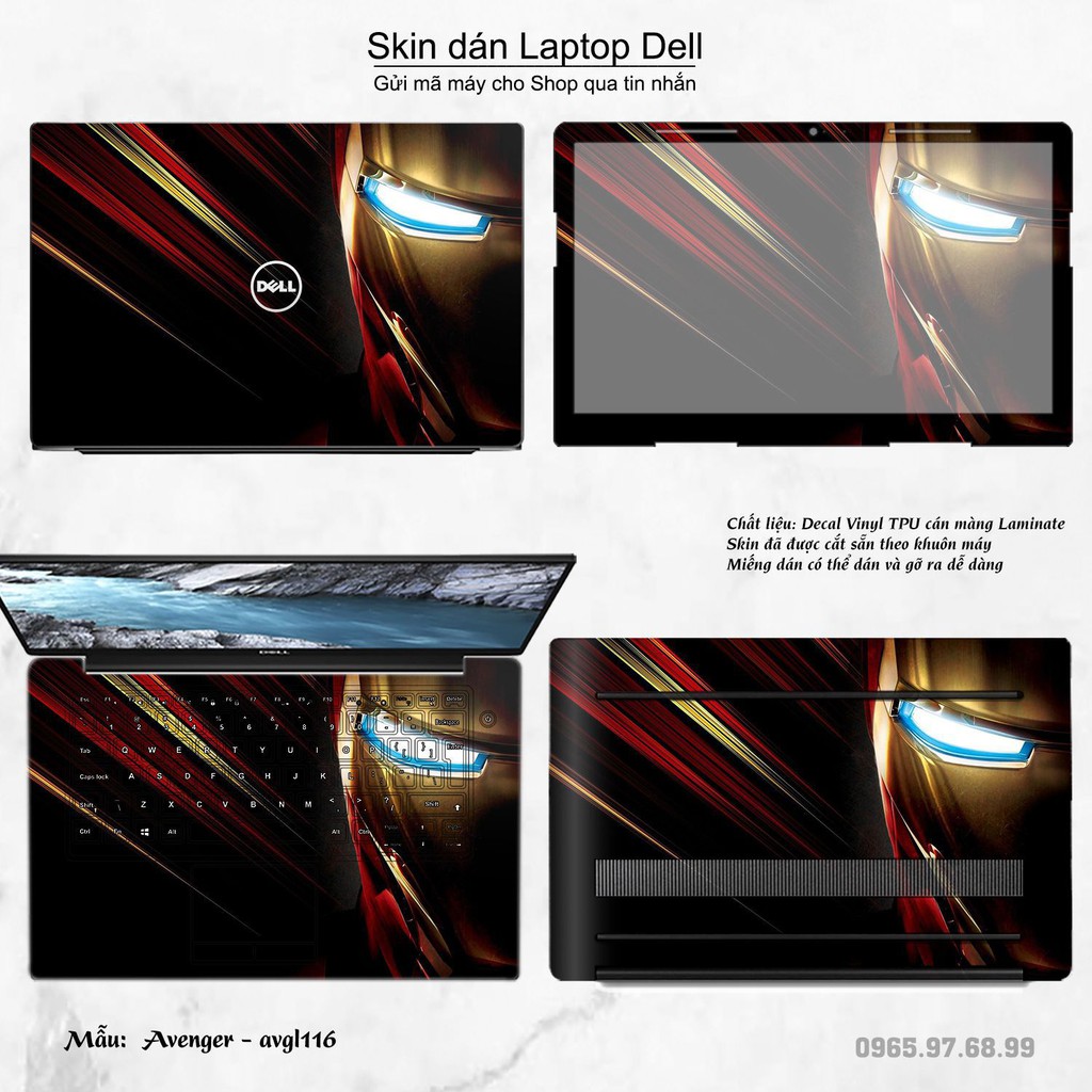 Skin dán Laptop Dell in hình Avenger _nhiều mẫu 2 (inbox mã máy cho Shop)