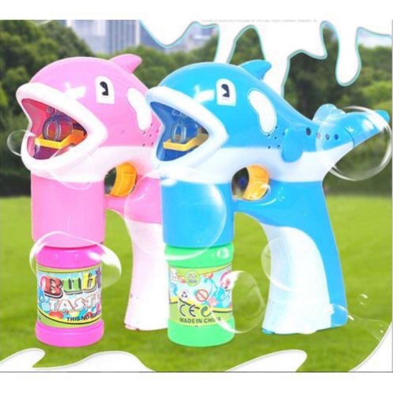 Súng đồ chơi bắn bong bóng xà phòng tặng kèm 2 lọ dung dịch xà phòng