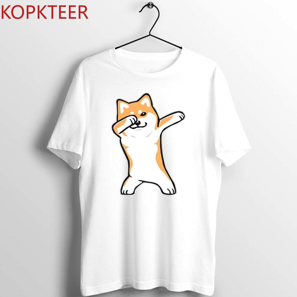 Áo Thun Màu Trắng In Họa Tiết Chú Chó Bonk Meme Vui Nhộn Dễ Thương Cho Nam Và Nữ