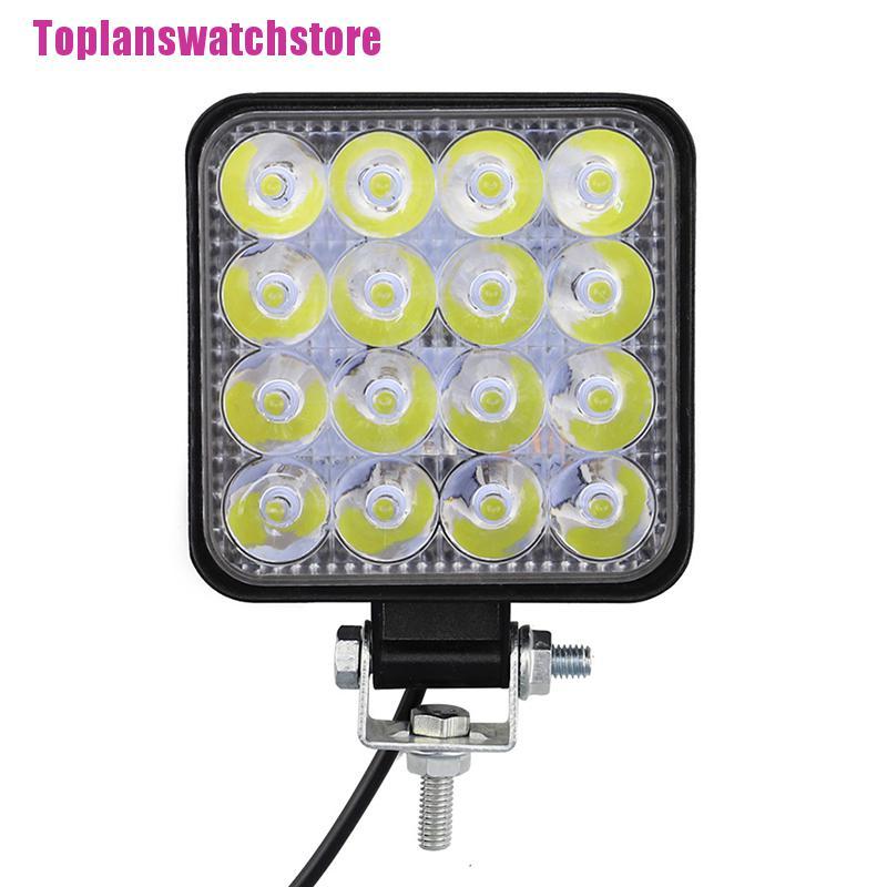 Đèn LED Hình Vuông 48W 12V 24V Ánh Sáng Trắng Dành Cho Ô Tô Xe Tải