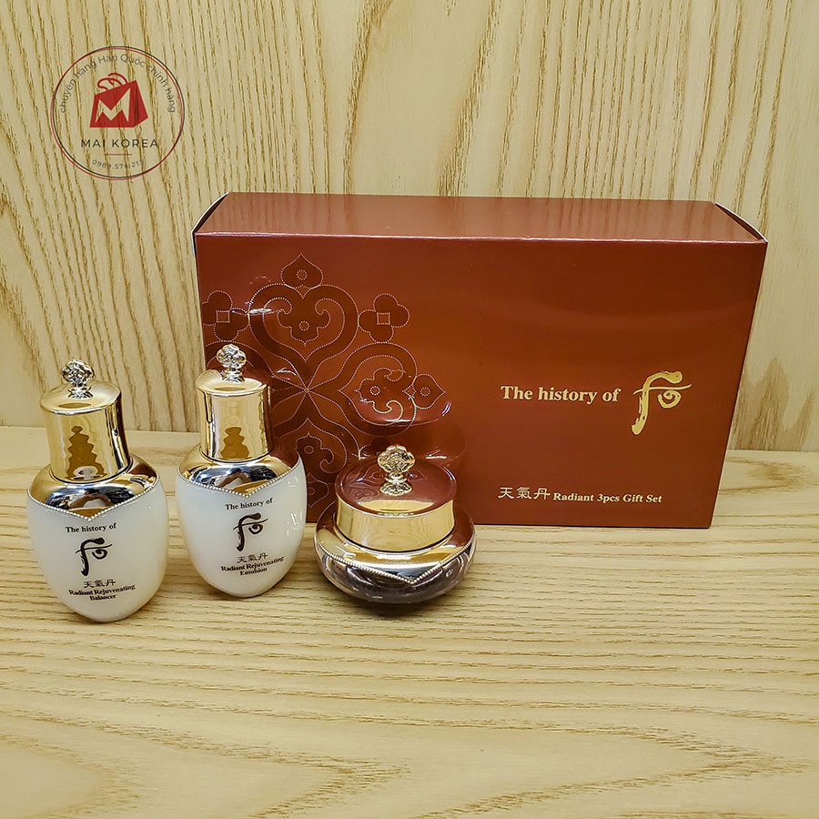 Set dưỡng Whoo tái sinh hoa hiên chống lão hóa da Radiant Rejuvenating cao cấp mini 5 món sản phẩm