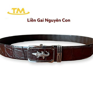 Dây nịt cá sấu thắt lưng nam da cá sấu liền gai nguyên con s3438 rộng 3.4cm và 3.8cm đủ màu bảo hành 24 tháng