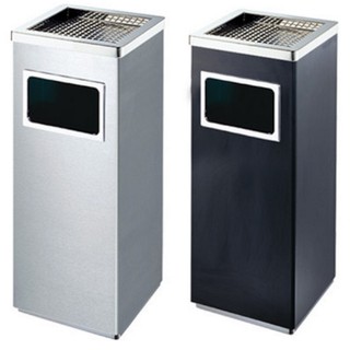 Thùng rác inox A34-B (có gạt tàn thuốc lá)