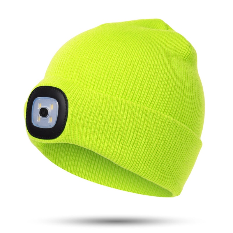 Mũ Beanie Có Đèn LED Có Thể Sạc Lại Bằng Cổng USB Độ Sáng Cao Dành Cho Trẻ Em