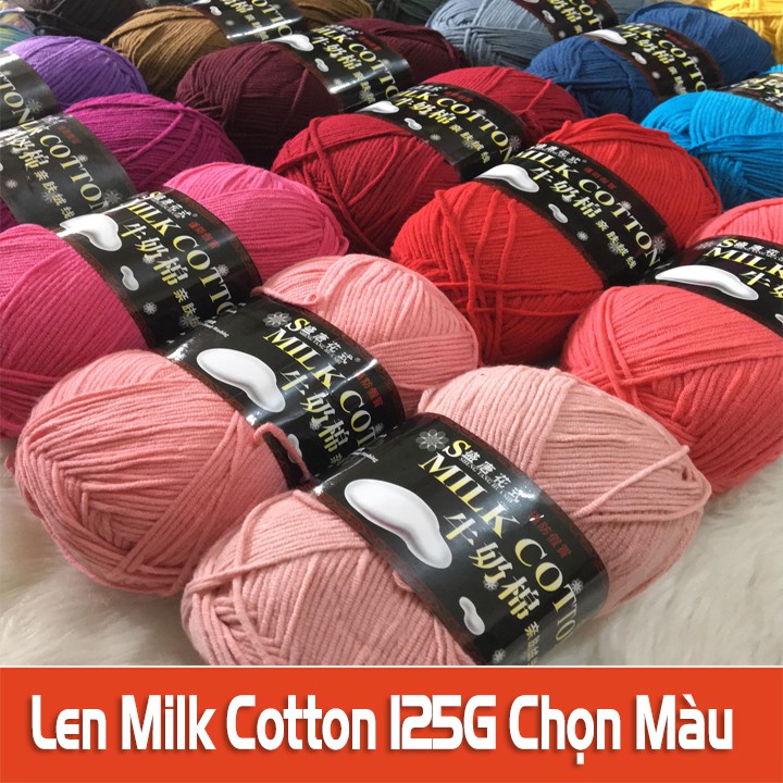 Len Đan Móc Milk Cotton 125Gram/Cuộn