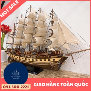 [PHONG THỦY] Thuyền Buồm FRANCE Cao Cấp Nhất Dài 79cm - Gỗ Muồng Đen