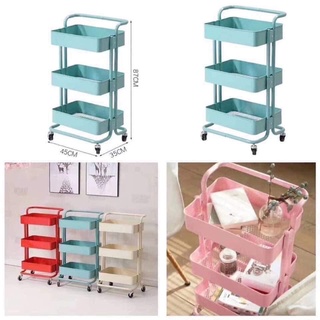 Kệ 3 Tầng Đa Năng Có Bánh Xe, làm Xe Đẩy Spa đựng đồ bỉm sữa cho mẹ và bé