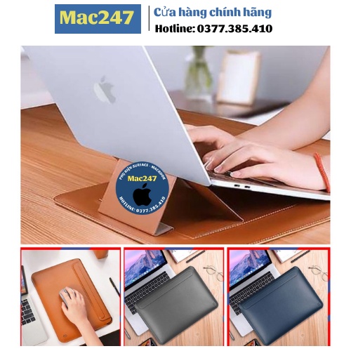 Bao da Wiwu chống sốc Skin Pro III cho Macbook, Surface Pro kết hợp đế kê máy tiện lợi