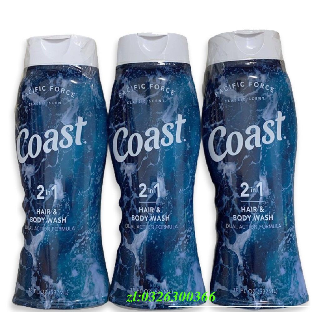 Sữa Tắm Dầu Gội 532Ml Coast 2 Trong 1