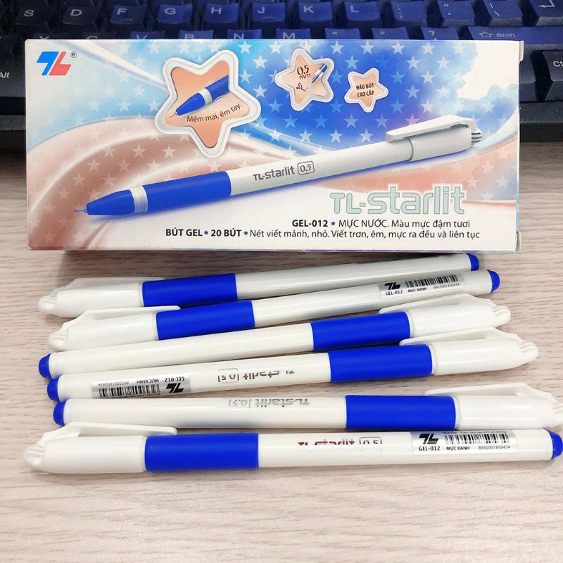 Bút bi nước Thiên Long 012 Nét 0.5mm chính hãng, bút mực Gel học sinh luyện chữ đẹp, êm, đều nét