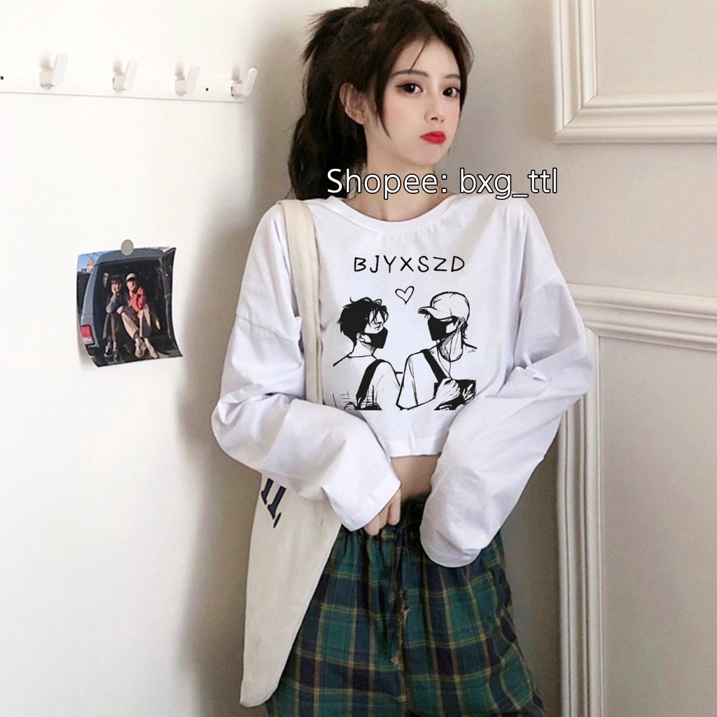 ÁO CROPTOP BJYX BÁC QUÂN NHẤT TIÊU - ÁO CROPTOP IN HÌNH VƯƠNG NHẤT BÁC, TIÊU CHIẾN