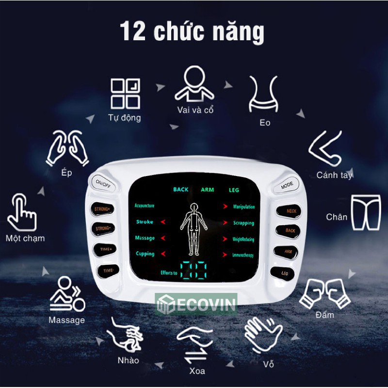 Máy xung điện massage trị liệu,máy điện xung châm cứu,tác động vào cơ giảm đau ,massage các bộ phận trên cơ thể