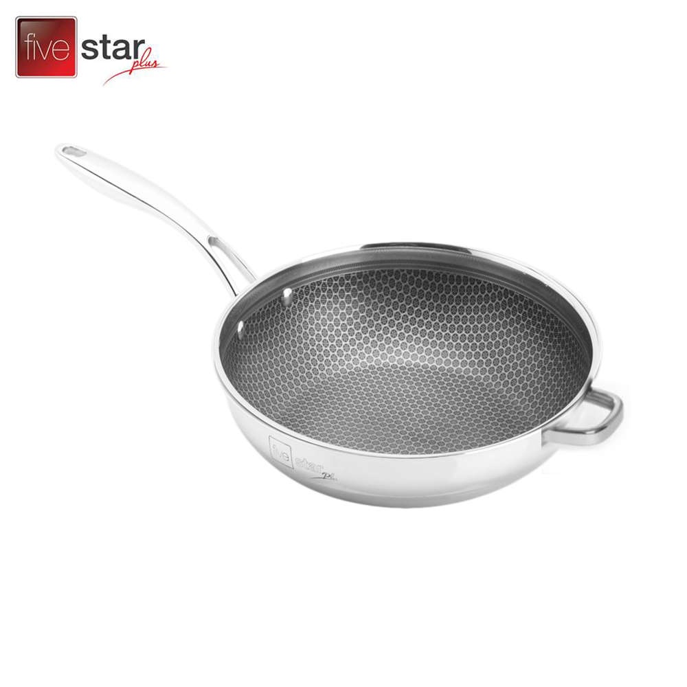 Chảo sâu lòng chống dính 3 lớp Inox 304 Fivestar Blackcube 30cm đáy liền FPC30003 - Bảo hành 25 năm