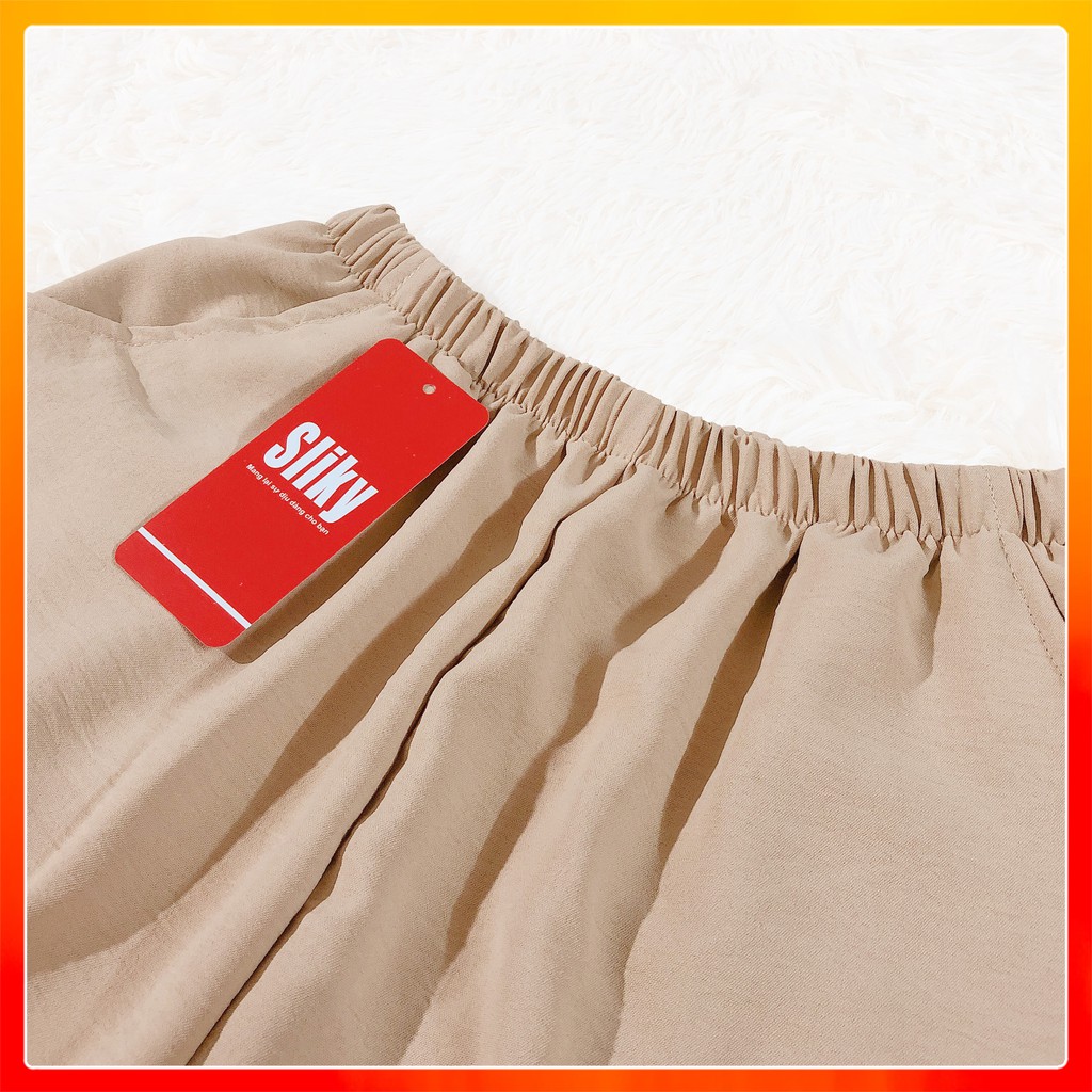 [Mã SKAMSALE07 giảm 10% tối đa 100K đơn 150K] Bộ đồ mặc nhà chất đũi cổ Vest cộc tay cho nữ - SLIKY | BigBuy360 - bigbuy360.vn