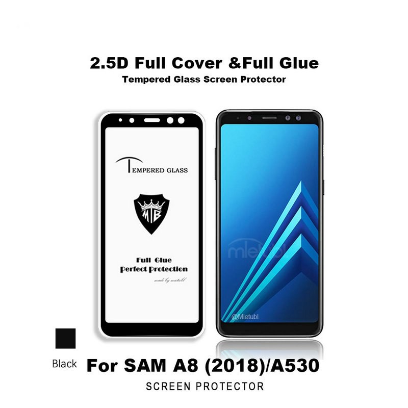Miếng dán 5D Full Glue cho Samsung Galaxy A8 (2018) - Đen