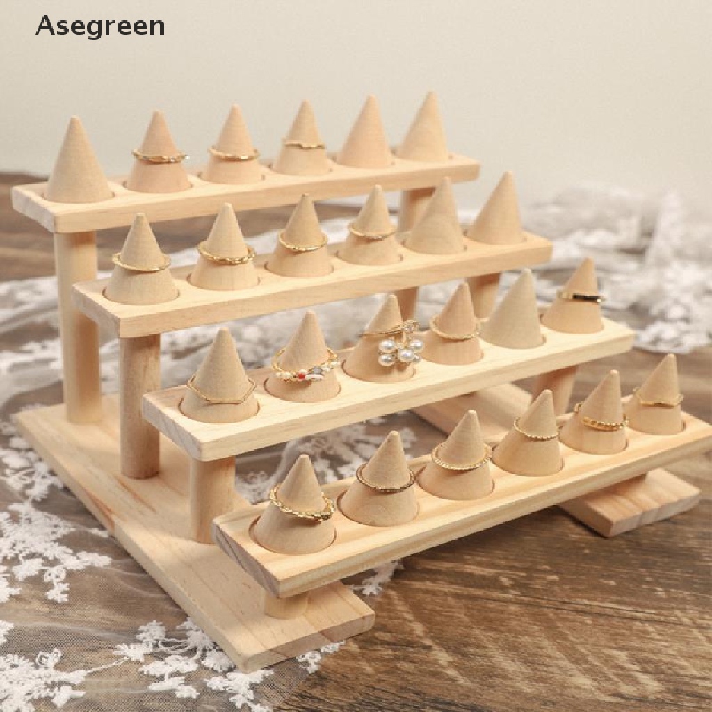 Giá Đỡ Trưng Bày Nhẫn Bằng Gỗ Phong Cách Boho
