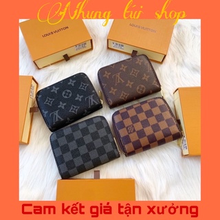 Ví nam nữ ngắn,bóp nam nữ lv mini nhỏ gọn cao cấp [FULL BOX] kèm ảnh thật và video