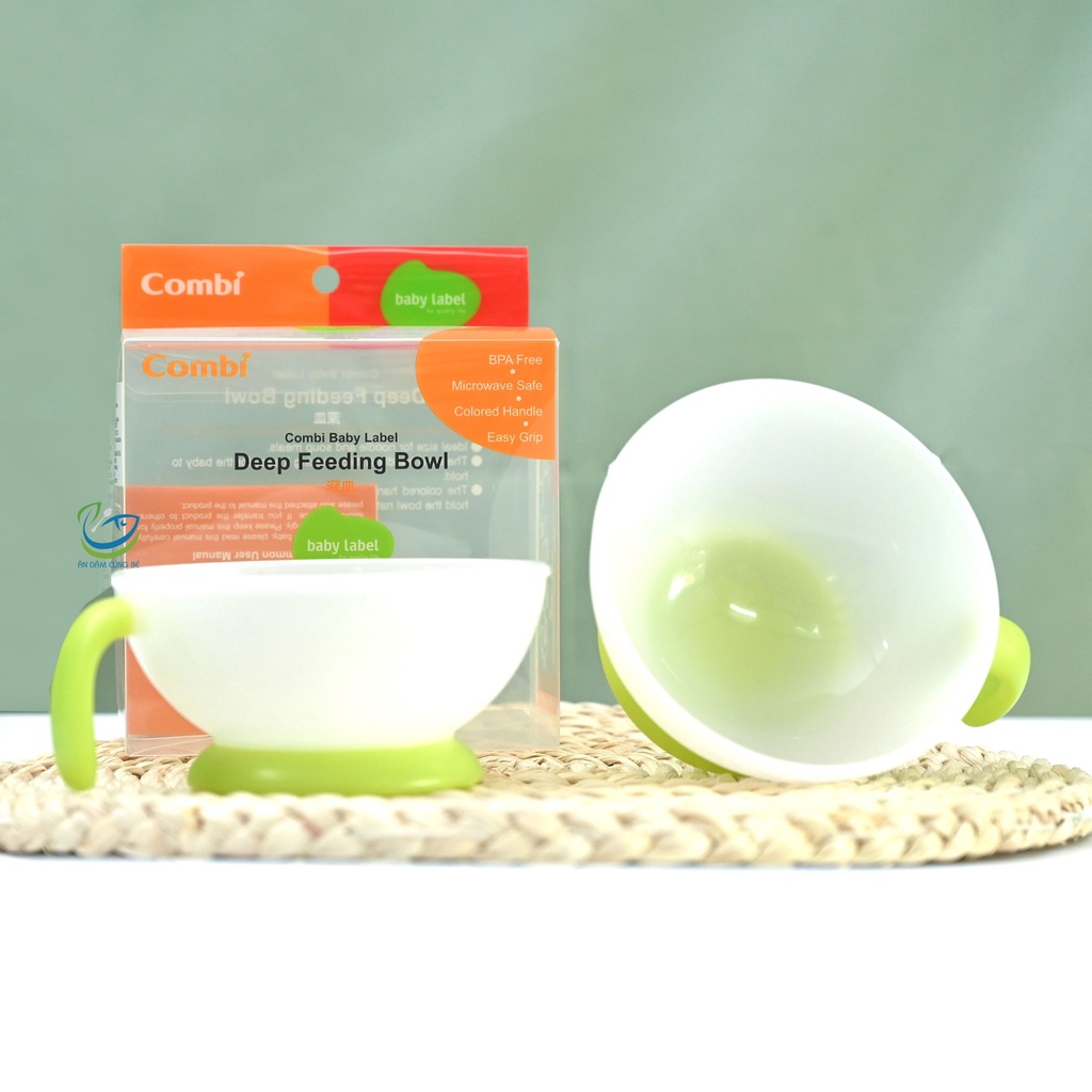 Chén bát đựng đồ ăn dặm an toàn cho bé COMBI Nhật chính hãng 48950