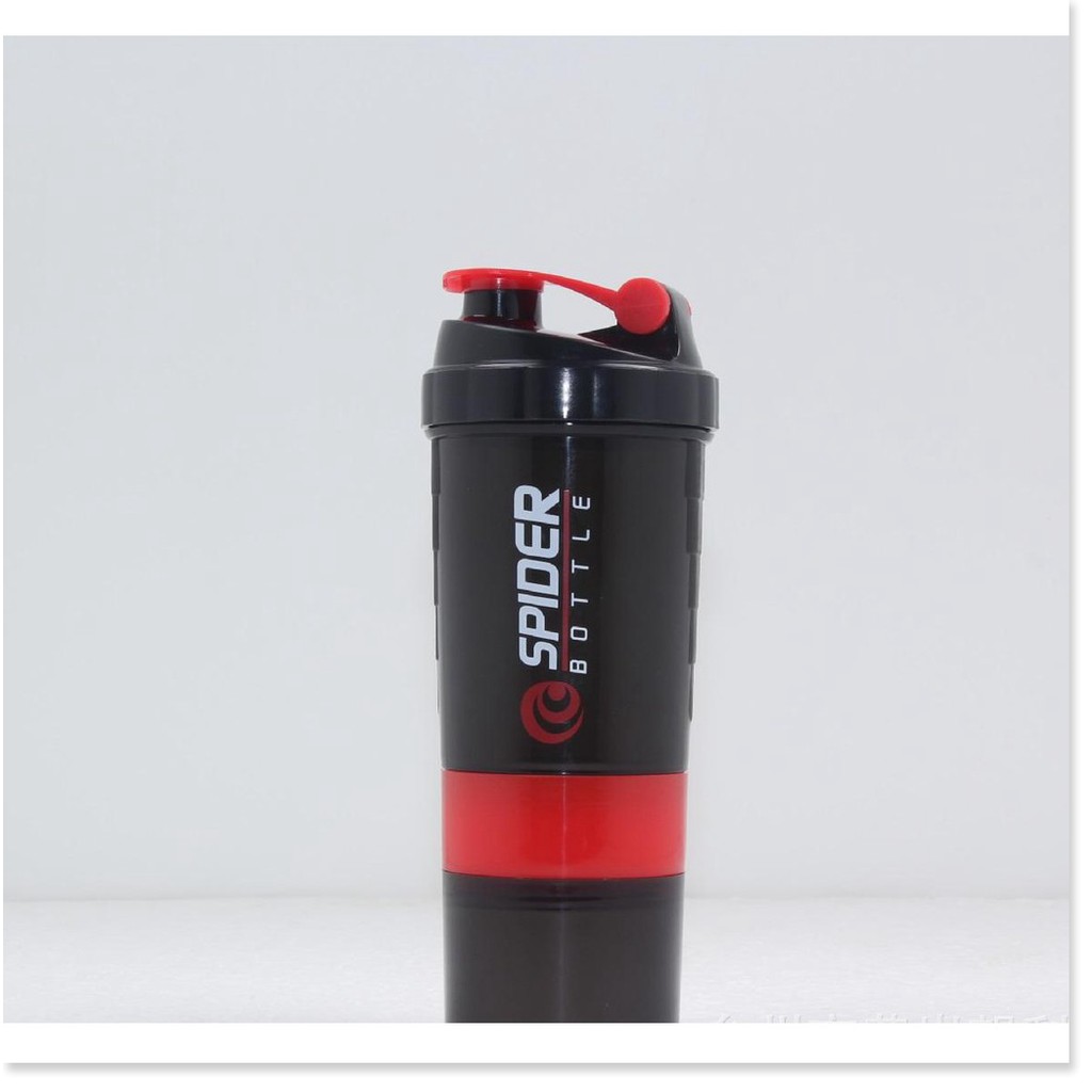 Bình nước  1 ĐỔI 1    Bình lắc Spider tập gym 3 ngăn tiện dụng 600ml có nhiều ngắn, thiết kế sang trọng,đẳng cấp. 78