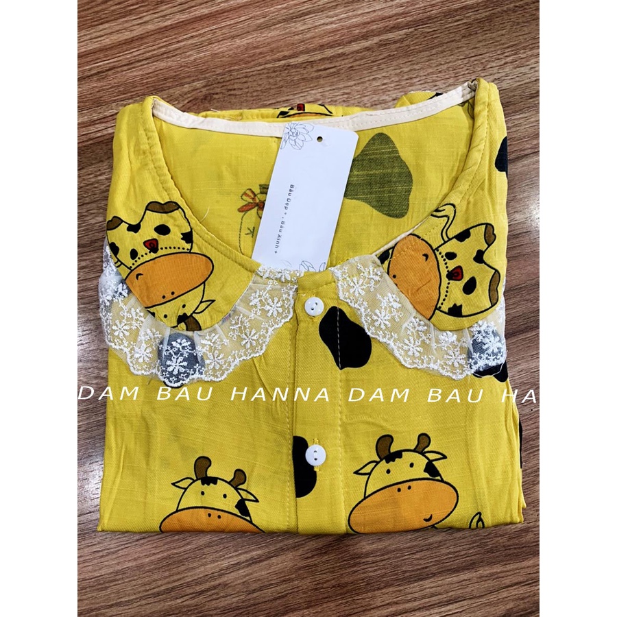 [SIZE 40-70KG] Đồ bầu cho bé bú tay dài quần dài mặc bầu và sau sinh vải lụa hàn thoáng mát có khóa cho bé ty