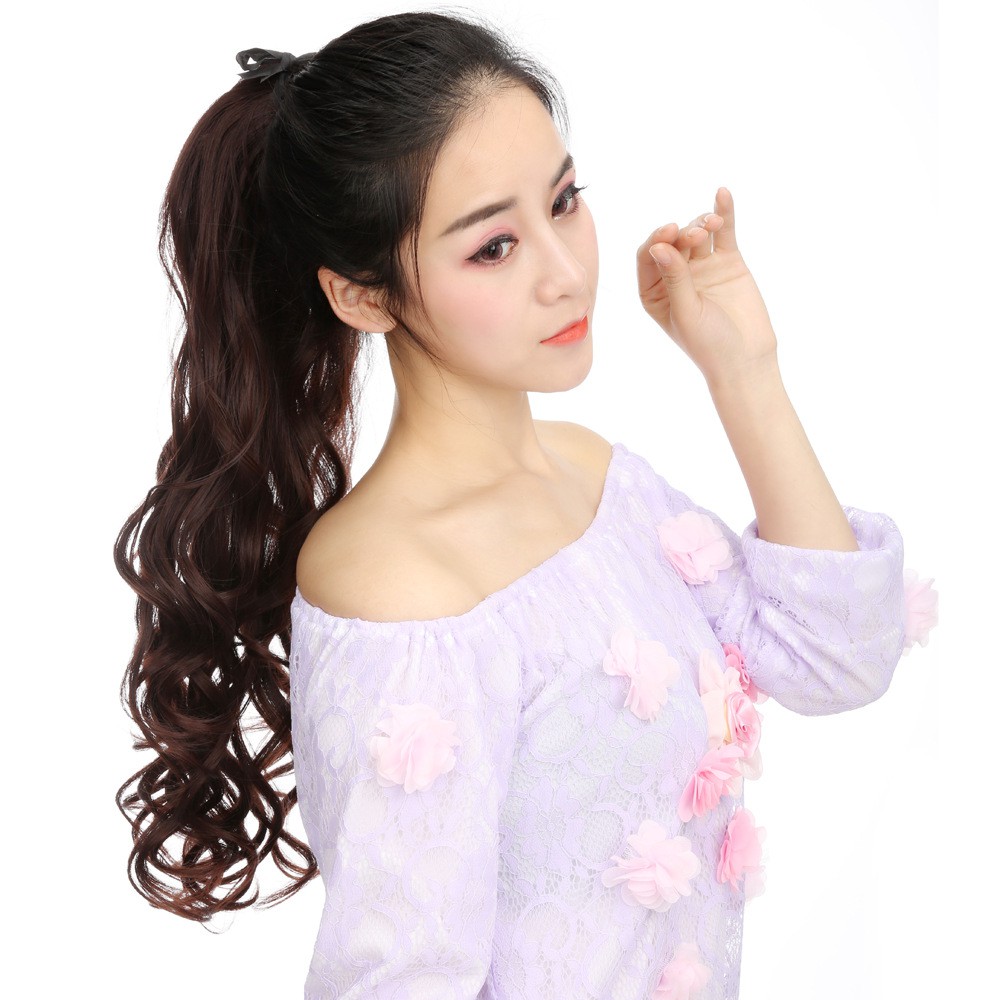 Tóc giả nữ cột xoăn 60cm 😍FREESHIP😍 Tóc cột xoăn 60cm C149