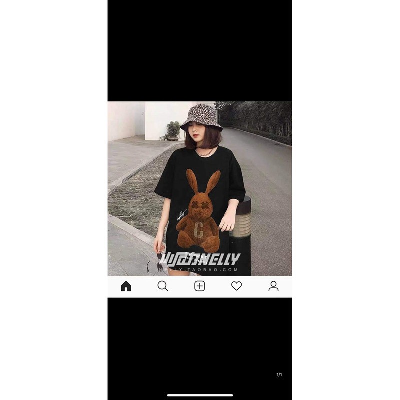 Áo Thun Tay Lỡ Thỏ C CAMNHUNG Áo Thun Nam Nữ Unisex Hot Hit