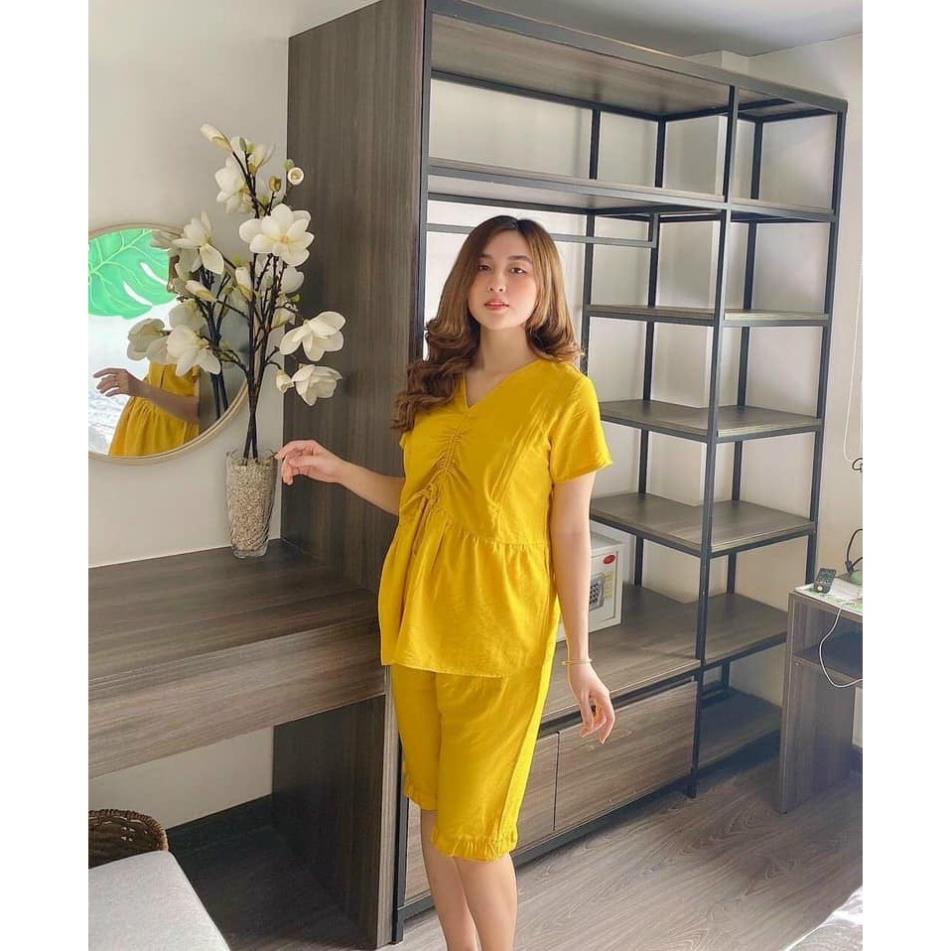 Bộ đồ bầu LỬNG ĐŨI_RÚT NGỰC chất siêu mịn mát mùa hè