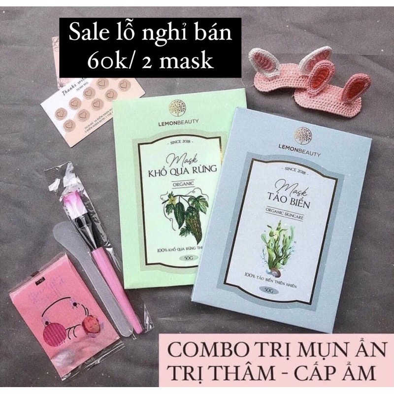COMBO LEMONMASK ( 2 mask ) CTY LEMONBEATY XẢ HÀNG