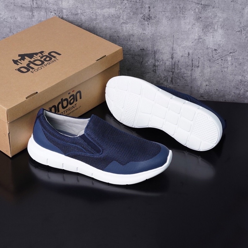 Giầy lười Nam,giày slipon nam mặt lưới giày(urban) vnxk XANH-DEN | BigBuy360 - bigbuy360.vn