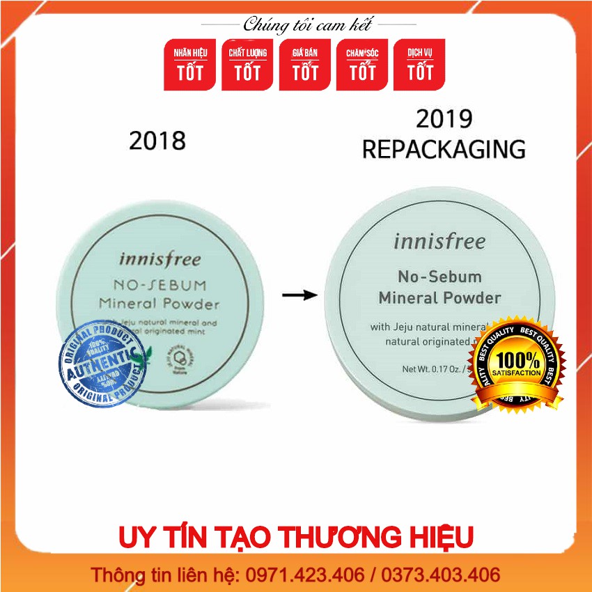 Phấn Phủ Bột Kiềm Dầu Không Màu Innisfree NO-SEBUM MINERAL POWDER
