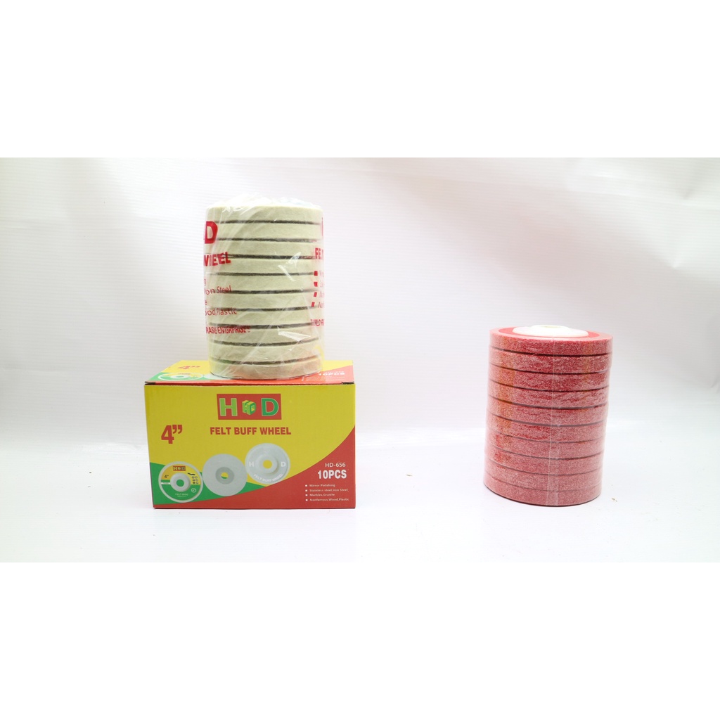Bánh Nỉ Trắng,Đỏ HD Đánh Bóng 100mm