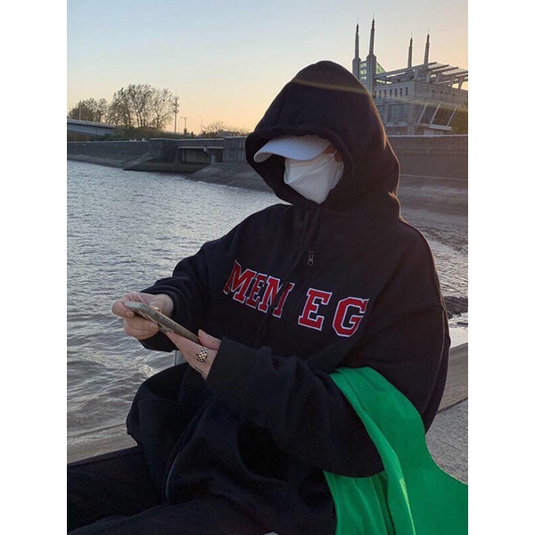 Khoác Nỉ Hoodie Mem Nhiều Màu Unĩe Nam Nữ Tay Bồng Dáng Rộng Mũ To Hàn Quốc Basic Sweater