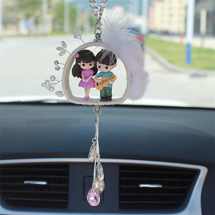 Dây Treo Gương Hậu Ô Tô Hình Đôi Tình Nhân Bé Bỏng Dễ Thương