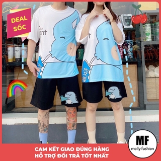 Set bộ cartoon hoạt hình Klong Wan’t form rộng Unisex Molly Fashion