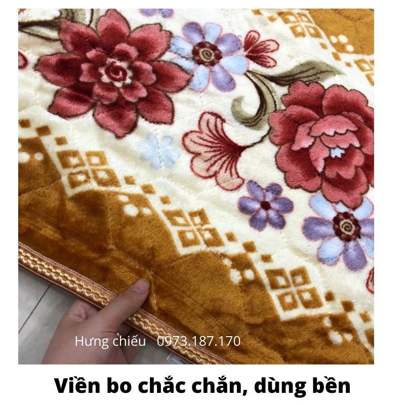 Bộ thảm trải lót đệm ghế thêu hoa vải nhung mịn bền đẹp trang trí nhà cửa