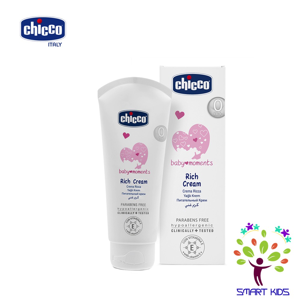 Kem dưỡng ẩm chứa Omega và vitamin E Chicco 100ml