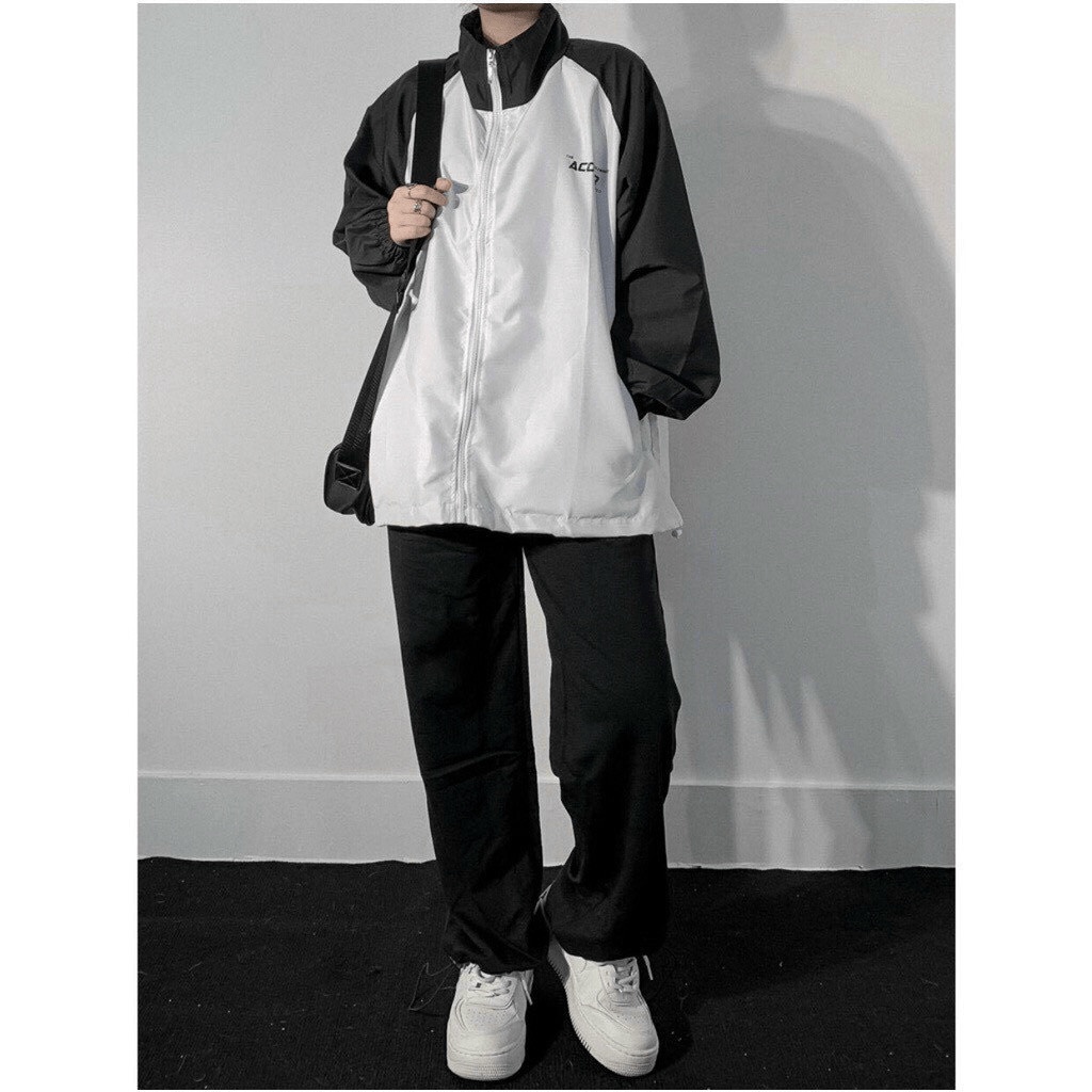 Áo Khoác Dù Nam Hai Lớp Lót Dù In Chữ ACOVER Lưng Có Dây Khóa Kéo Form Rộng Mặc Chắn Gió Che Nắng Thoải Mái [NEW UNISEX]