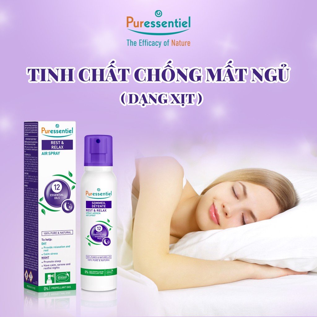 Tinh chất chống mất ngủ Puressentiel dạng xịt thuộc dòng sản phẩm hỗ trợ chăm sóc sức khỏe 200ml