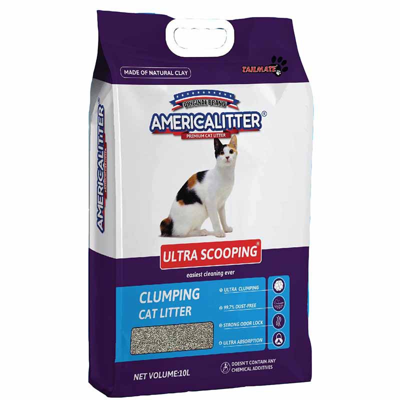 10L Cát vệ sinh America Litter cho mèo - cát đất sét siêu vón siêu khử mùi chống bụi American Garé Pet Shop
