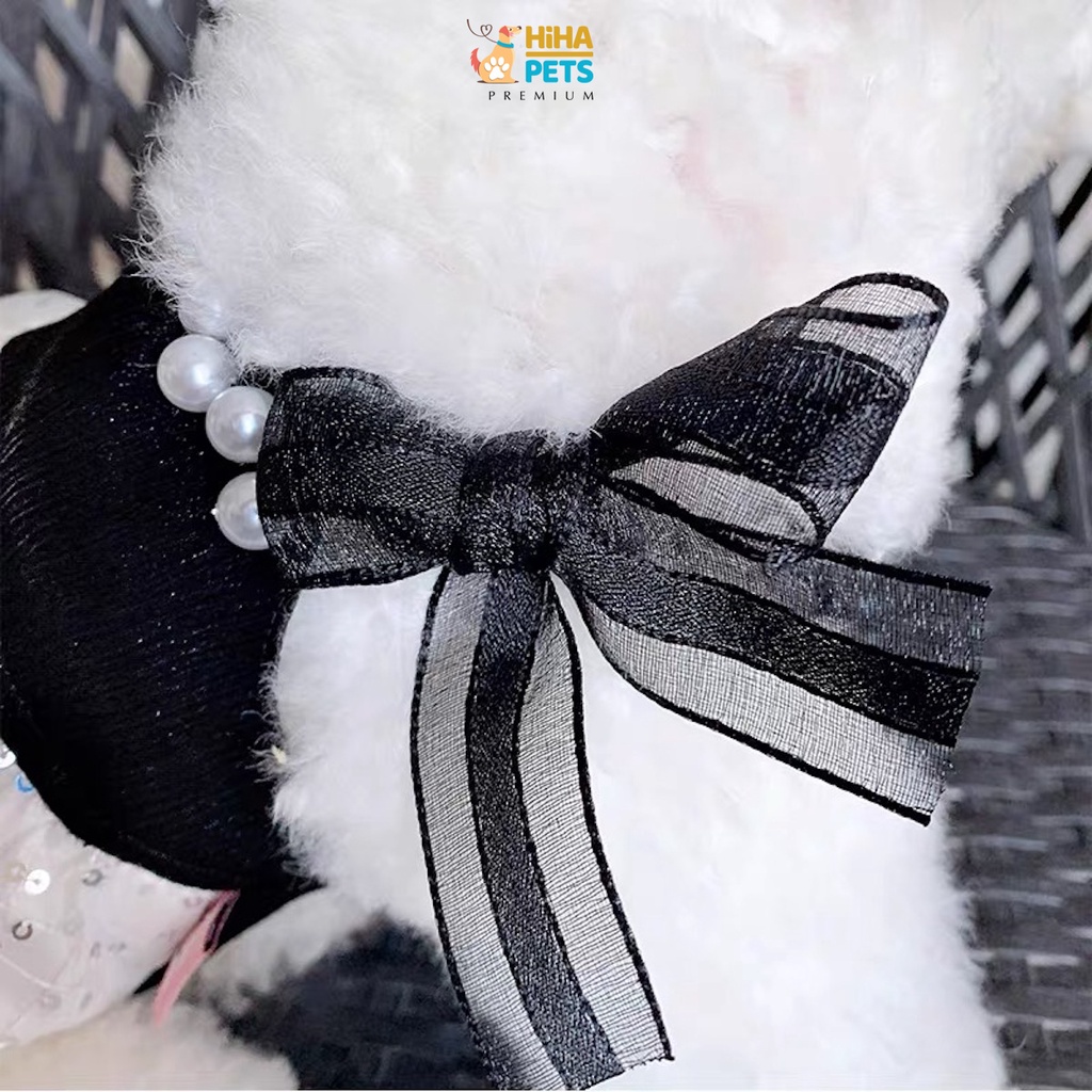 Váy Cho Cún Mèo Dễ Thương Mát Mẻ Mùa Hè Mùa Xuân Quần Áo Thú Cưng Cao Cấp Hàn Quốc Hiha Pets Tông Trắng.