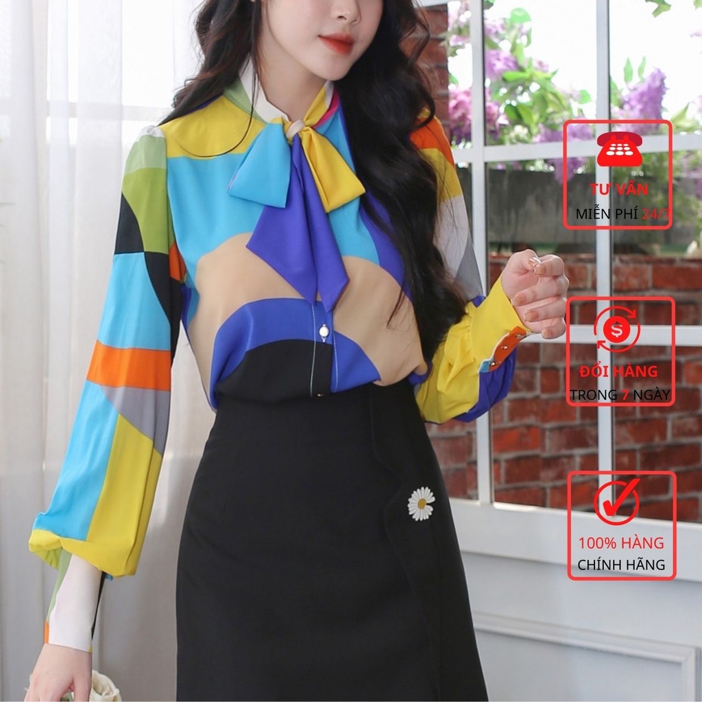 [Mã FAMARAL1 giảm 10K đơn 50K] Sơ mi công sở nữ họa tiết lập thể, chất liệu mềm mát AA550 | BigBuy360 - bigbuy360.vn