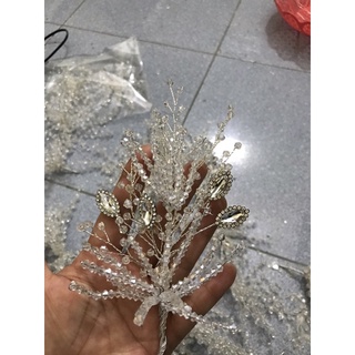 Cài tóc cô dâu pha lê cao cấp