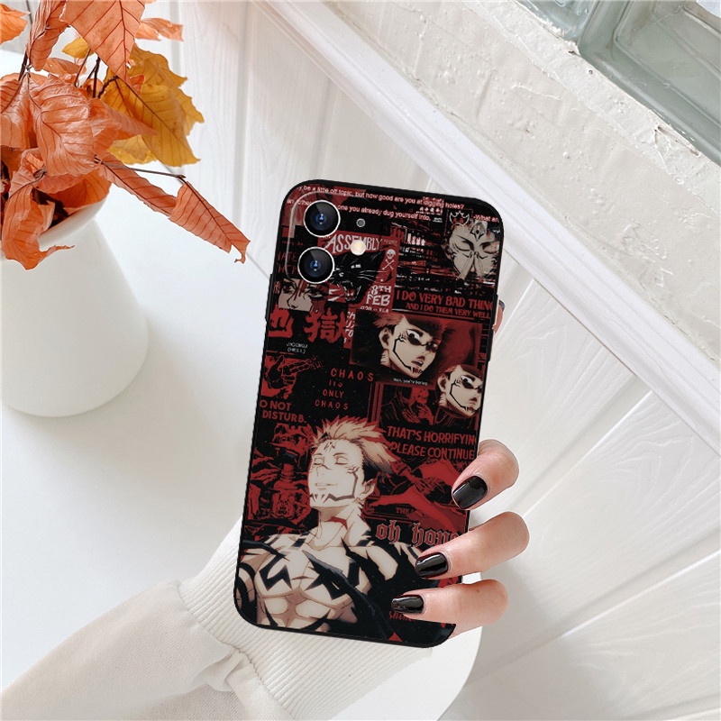 Ốp Điện Thoại Mềm Hình Jujutsu Kaisen Cho IPhone14 13 12 11Pro 14 13 12 11ProMax 14Plus 7Plus / 8Plus X / XS XR XsMax