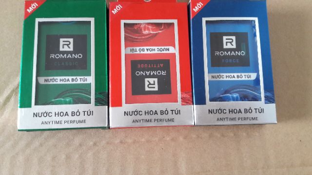 Nước hoa cao cấp Romano 18ml Classic / Attitude / Force/Gentleman