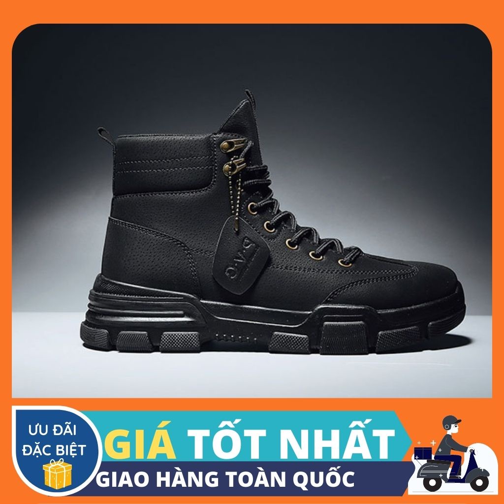 Giày nam DA LỘN CỔ CAO cực dễ phối quần Jean Giaynamgiatot